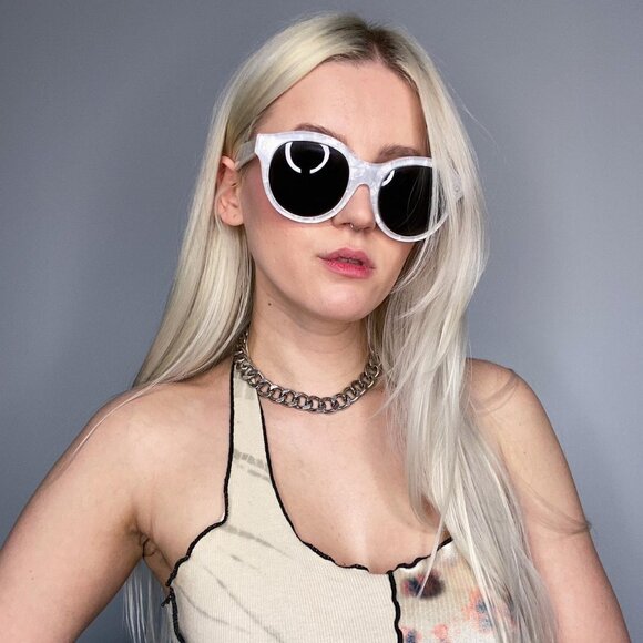 RETROSUPERFUTURE MONA POOL White Marble Sunglasses